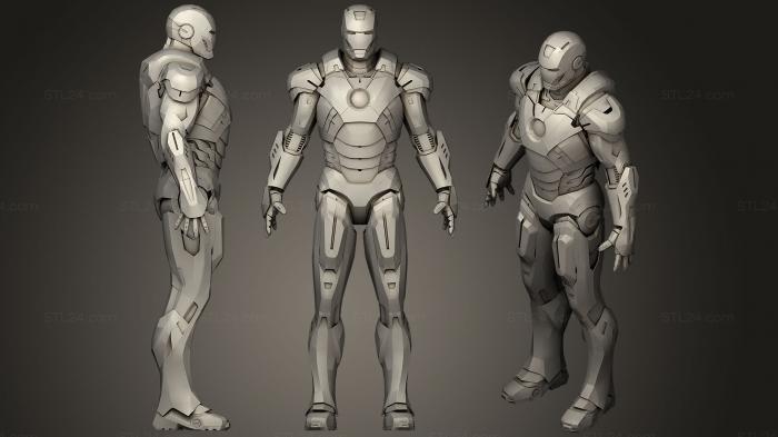 Figurines heroes, monsters and demons (iron man 01, STKM_0894) 3D models for cnc